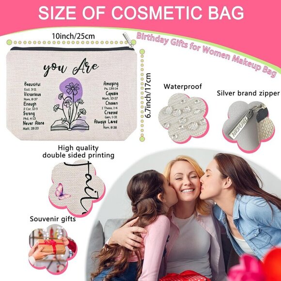 Best Christian Gifts for Women Faith Based Makeup Bags, Catholic Spiritual Relig - Picture 3 of 6